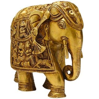 Decorative Carved Brass Elephant