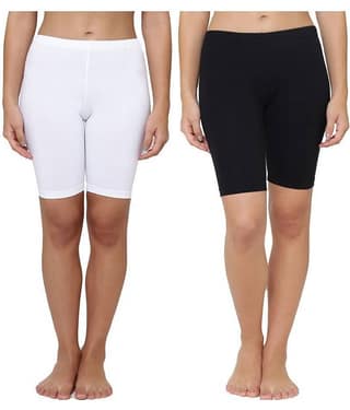 Leading Lady Pack of 2 Cotton Women's Boy Shorts ( Multi Color )