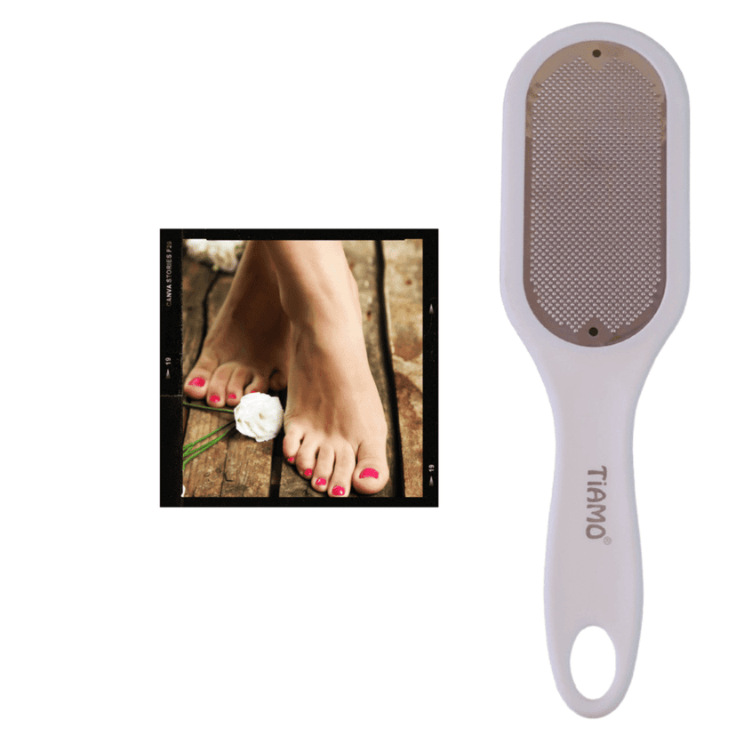 Plastic Leg, Heel and Foot Scrubber for Dead Skin |Callus Remover | Pedicure Special Tool/Specially For Cracked Feet in white view 3