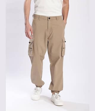 IVOC Relax Flat Men's Joggers - Beige ( Pack of 1 )