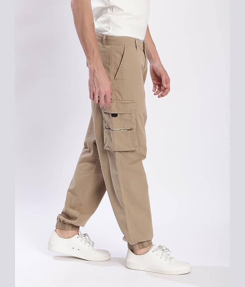 IVOC Relax Flat Men's Joggers - Beige ( Pack of 1 ) view 6