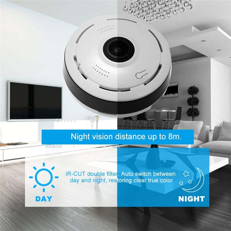 AUSHA 360 Degree WiFi Indoor Security Camera with Night Vision, Motion Alerts, Two Way Audio & App Control | Smart Home CCTV Camera view 10