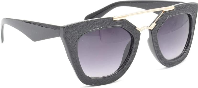 Hrinkar Unisex Rectangular Sunglasses Golden Frame, Grey Lens (Medium) - Pack of 2 view 6