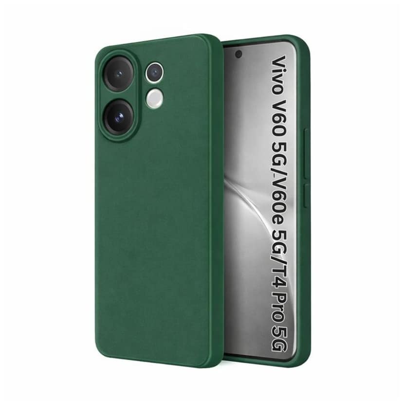 V3Deals Imported OG Silicone Protective Phone Case Compatible for Vivo V60 5G/V60e 5G/T4 Pro 5G, Black, Anti-Scratch, Anti-Fingerprint, Camera Protection