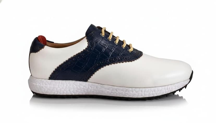 HITCARO Men Proffessional Leather Golf Shoes | Lace-Up | Phylon Sole |Waterproof | Comfortable | Breathable | Sports Shoes