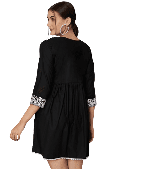 KOI SLEEPWEAR Beautiful Short Embroidered Dress view 2