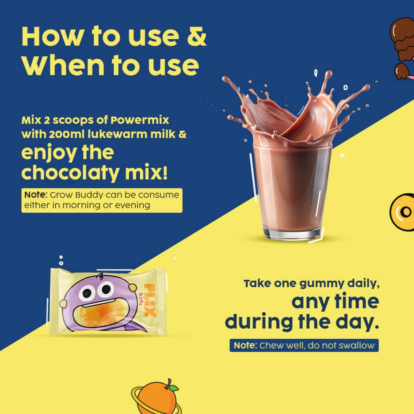 Grow Buddy Healthy Chocolaty Powermix | 7-12 Years __Starter Pack__ view 7
