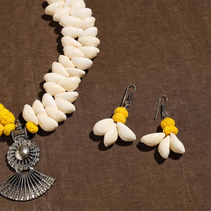 Multicolor - Handmade German Silver Shell Necklace Set 10 view 3