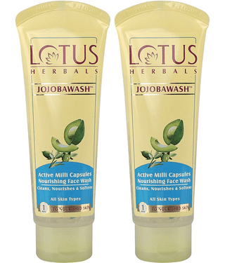 Lotus Herbals Jojobawash Active Milli Capsules Nourishing Face Wash 80g ( Pack Of 2)