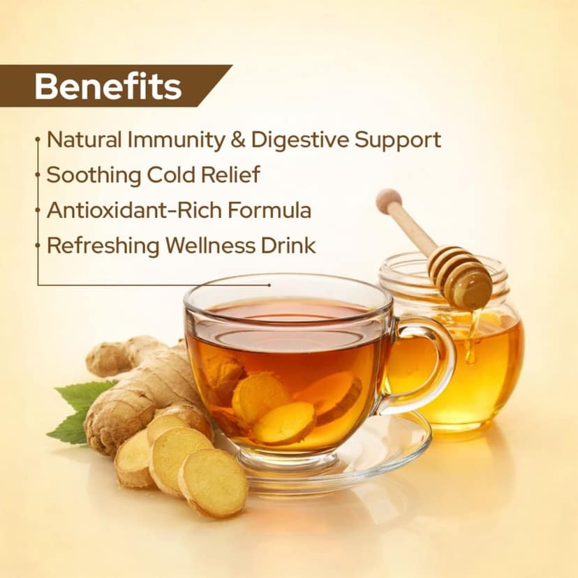 Chai Vedic Ginger Honey Herbal Infusion Tea, Soothing Blend with Lemongrass, Licorice and Fennel, Tea Bags view 6