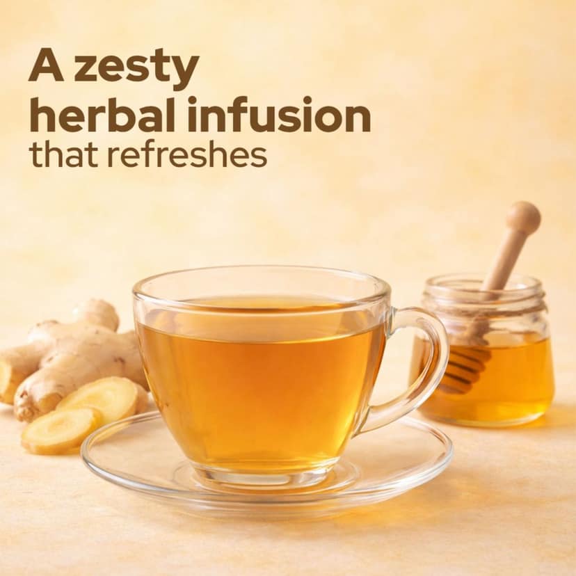 Chai Vedic Ginger Honey Herbal Infusion Tea, Soothing Blend with Lemongrass, Licorice and Fennel, Tea Bags view 8
