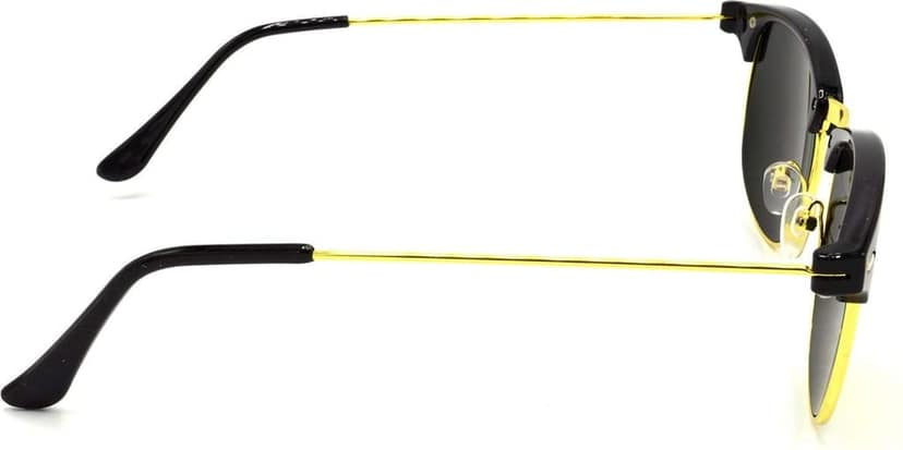 Hrinkar Unisex Rectangle Sunglasses Golden & Blue Frame, Golden & Blue Lens (Medium) - Pack of 2 view 4