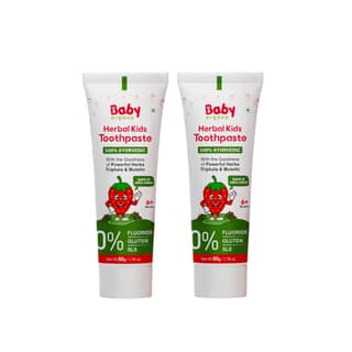 BabyOrgano Ayurvedic Herbal Kids Toothpaste Strawberry - 50g Pack of 2