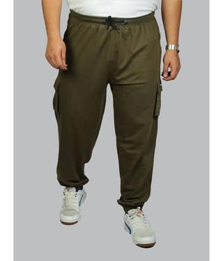 Xmex - Olive Green Cotton Blend Men's Joggers ( Pack of 1 )