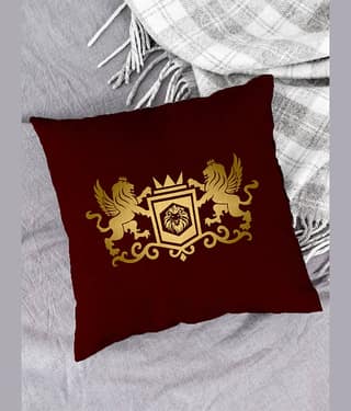 Houzzcode Single Maroon Pillow Cover