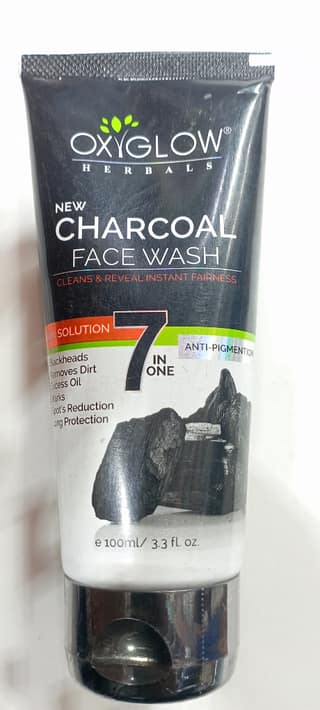 Oxyglow herbals charcoal face wash 7in one 100 ml
