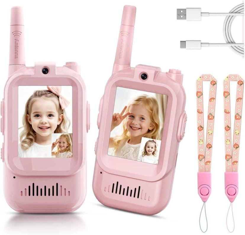 Video Walkie Talkies for Kids | HD Camera, Voice Changer & Screen Display 2Pc Combo for Kids