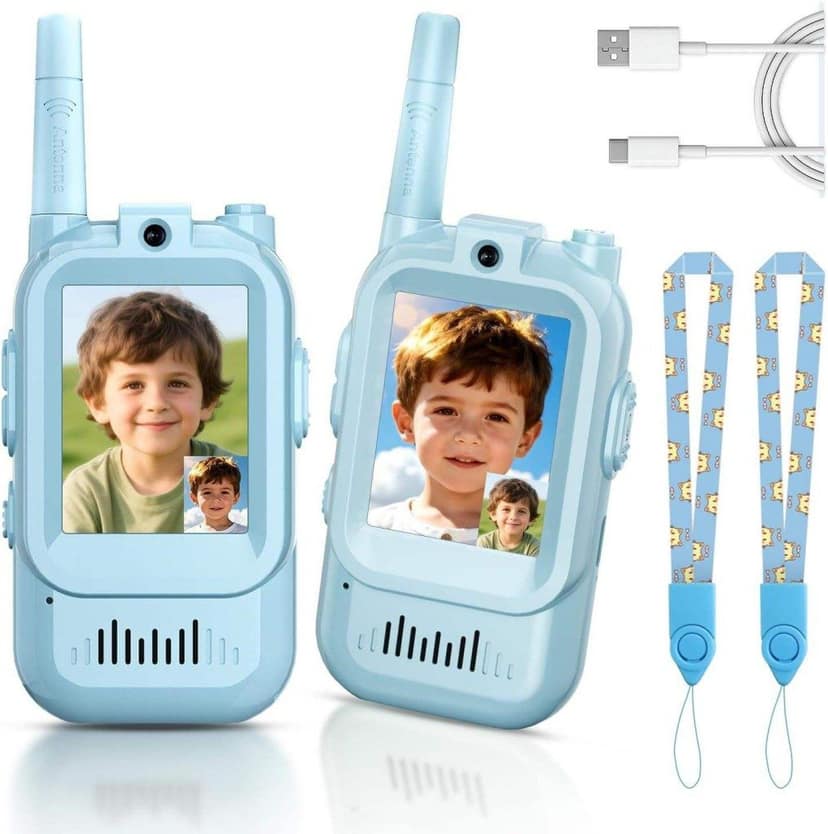 Video Walkie Talkies for Kids | HD Camera, Voice Changer & Screen Display 2Pc Combo for Kids view 2