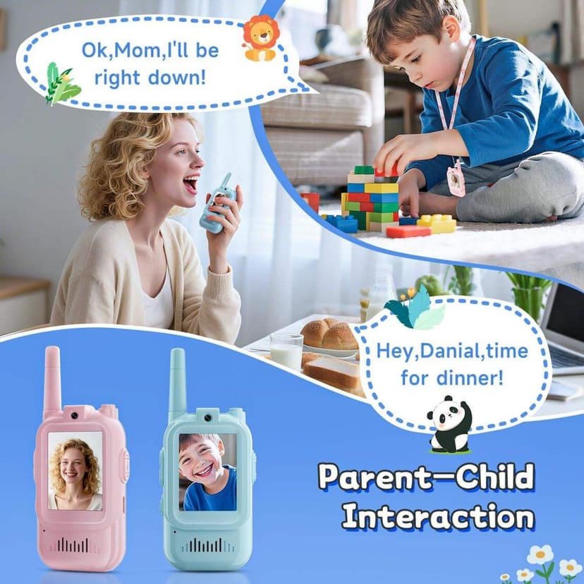 Video Walkie Talkies for Kids | HD Camera, Voice Changer & Screen Display 2Pc Combo for Kids view 4