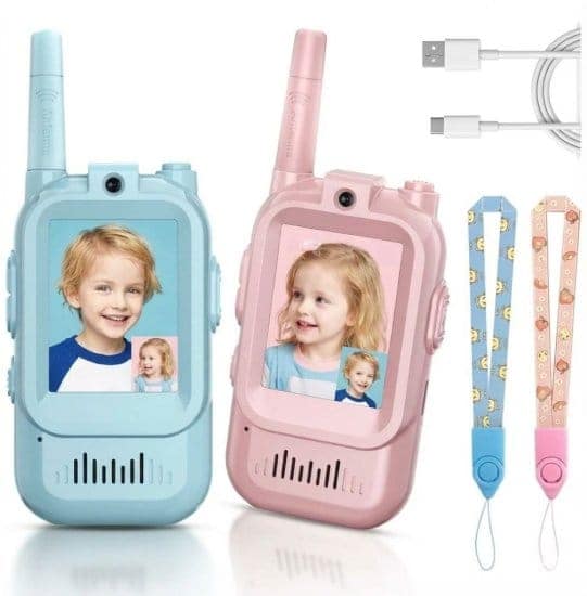 Video Walkie Talkies for Kids | HD Camera, Voice Changer & Screen Display 2Pc Combo for Kids view 5