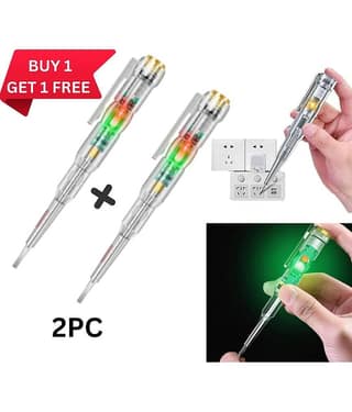 THRIFTKART- 2PC Electrical Tester Pen Analog Electric Tester 70-250V Induction Power Detector Pen Electrical Screwdriver Circuit Tester, Electrical Tester Pen with LED