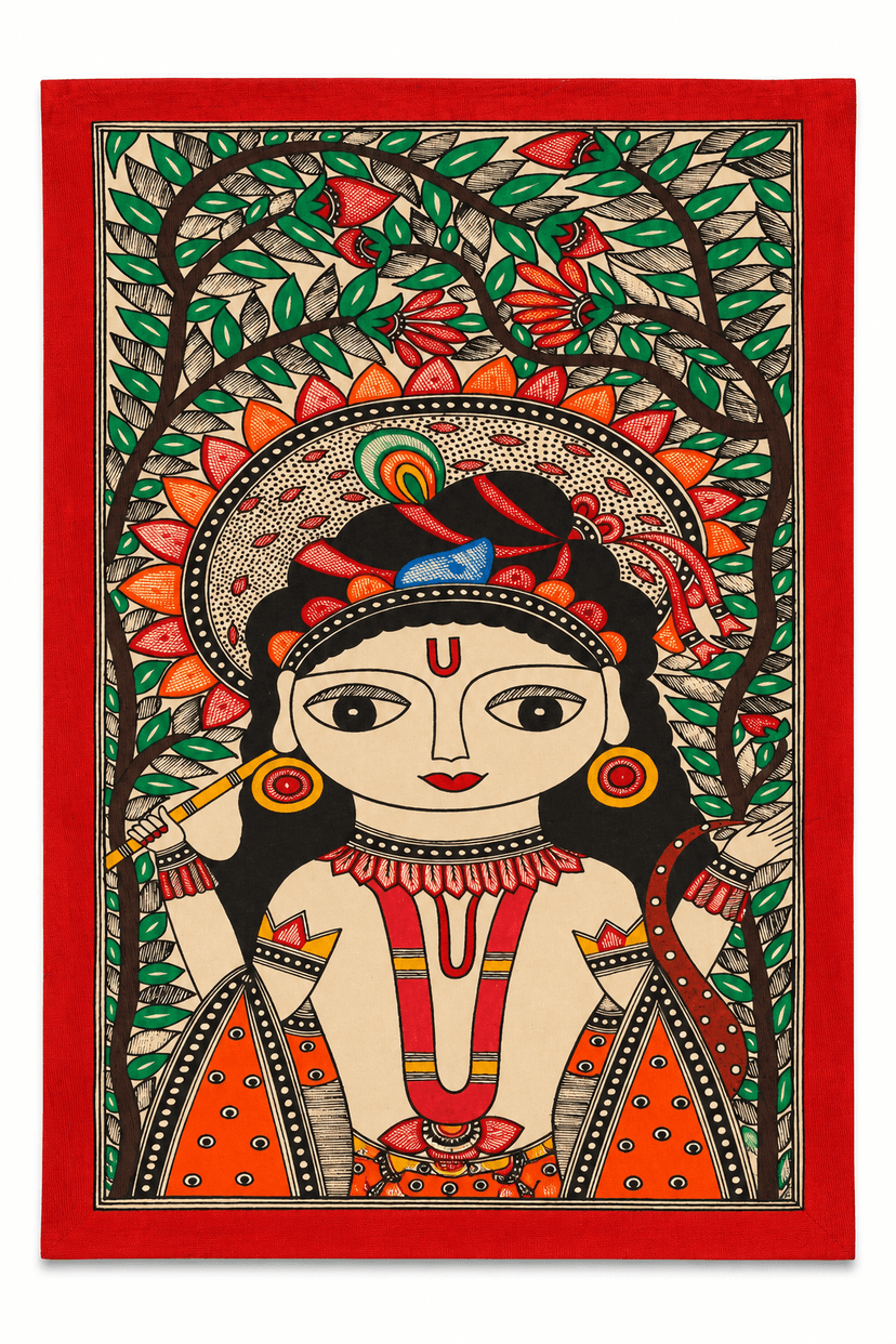 Decorative Kanha Ji Poster for Pooja Room and Home Wall Decor