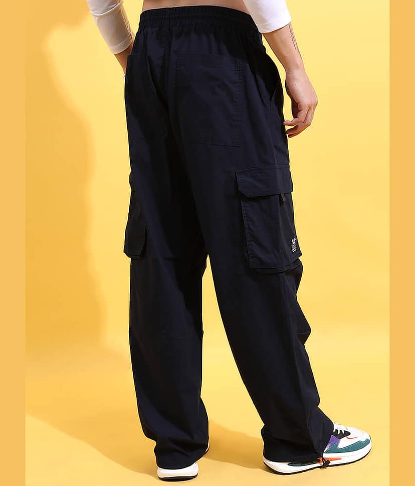 Highlander Loose Flat Men's Cargos - Blue ( Pack of 1 ) view 3