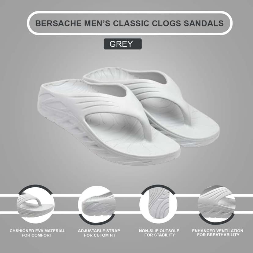 Bersache Extra Soft Classic Casual with Back Strap Regular wear with Ultra Soft & Flexibility Technology Slipper for Men's view 5