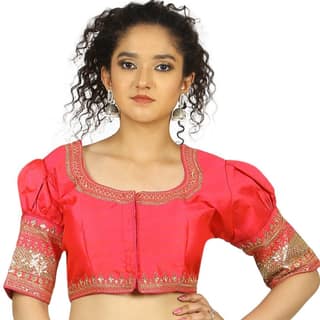 TheHangr Pink Raw Silk Blouse - 32