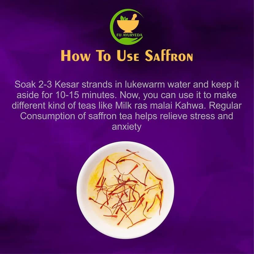 FIJ AYURVEDA Natural & Finest A++ Grade Afghani Kesar Thread Saffron/Keshar/Zafran/Jafran for Biryani & Cooking � 4GM Combo Pack view 5