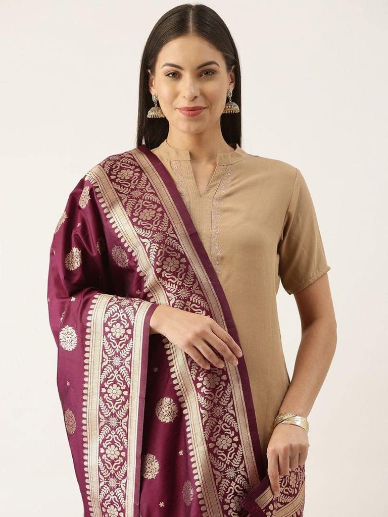 Women's Fancy Woven Banarasi Silk Dupatta view 2