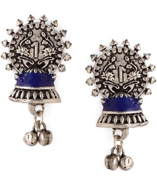 VIRAASI - Blue Stud Earrings ( Pack of 1 )