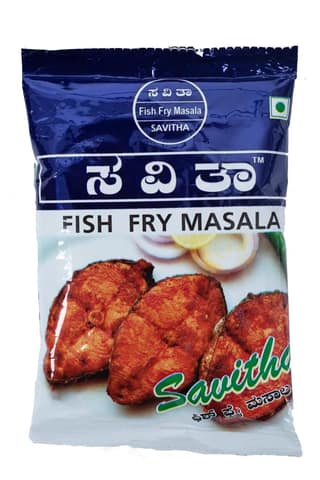 Savitha Masala Combo Pack | Includes 2 Fish Fry Masala & 2 Chicken 65 Kabab Powder | Authentic Indian Spice Mixes for Delicious Dishes | Fresh & Aromatic