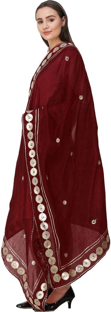 Bittersweet Dupatta from Amritsar Embellished with Patch Border view 2