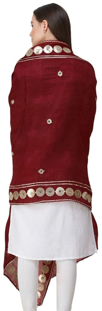 Bittersweet Dupatta from Amritsar Embellished with Patch Border view 4