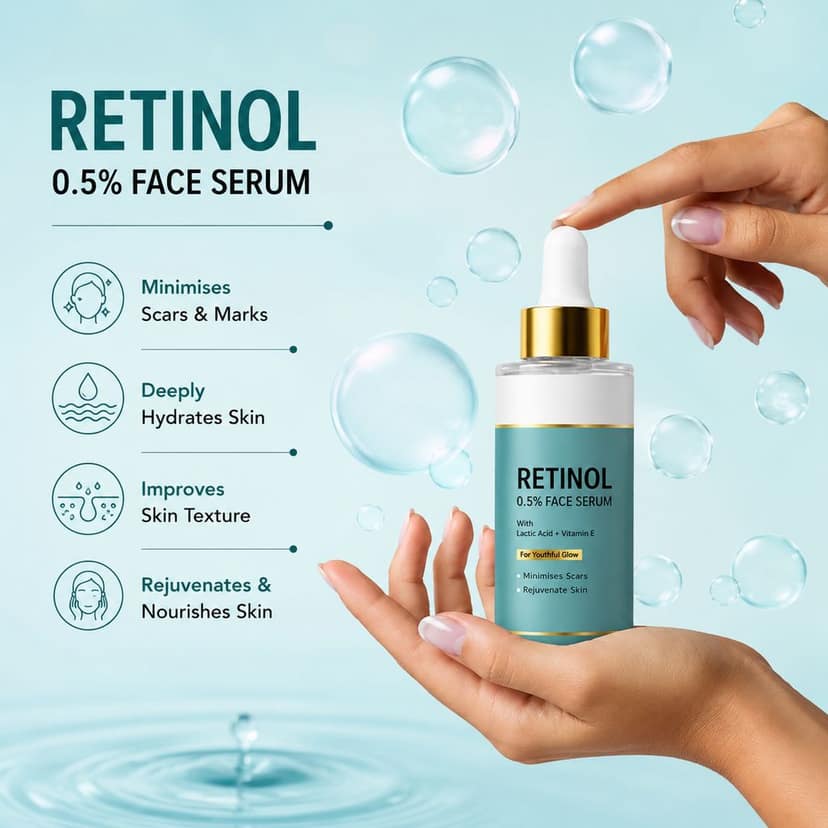 Advanced Retinol Collagen Boosting Face Serum | Professional Skin Rejuvenating Face Serum | Anti-Aging Serum for Wrinkles, Acne Marks & Dark Spots | Skin Renewal & Pore Minimizing Serum for Women & Men Pack of 1 view 2