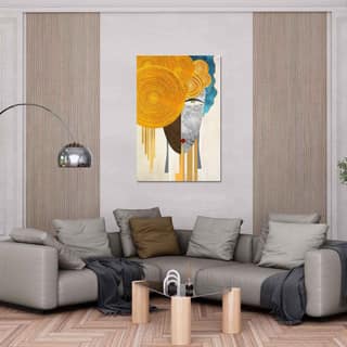 GEOMETRIC WALLART 16in X 24in WITH BLACK FRAME