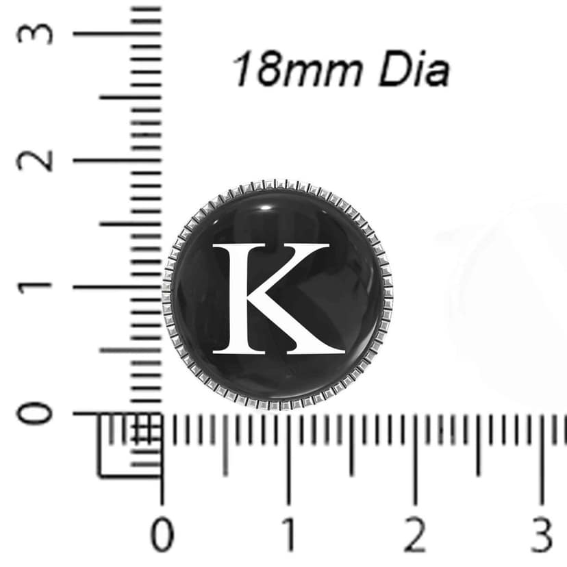 The Smart Buttons - Shirt Button Cover Cufflinks for Men - Personalized Initials - K view 6