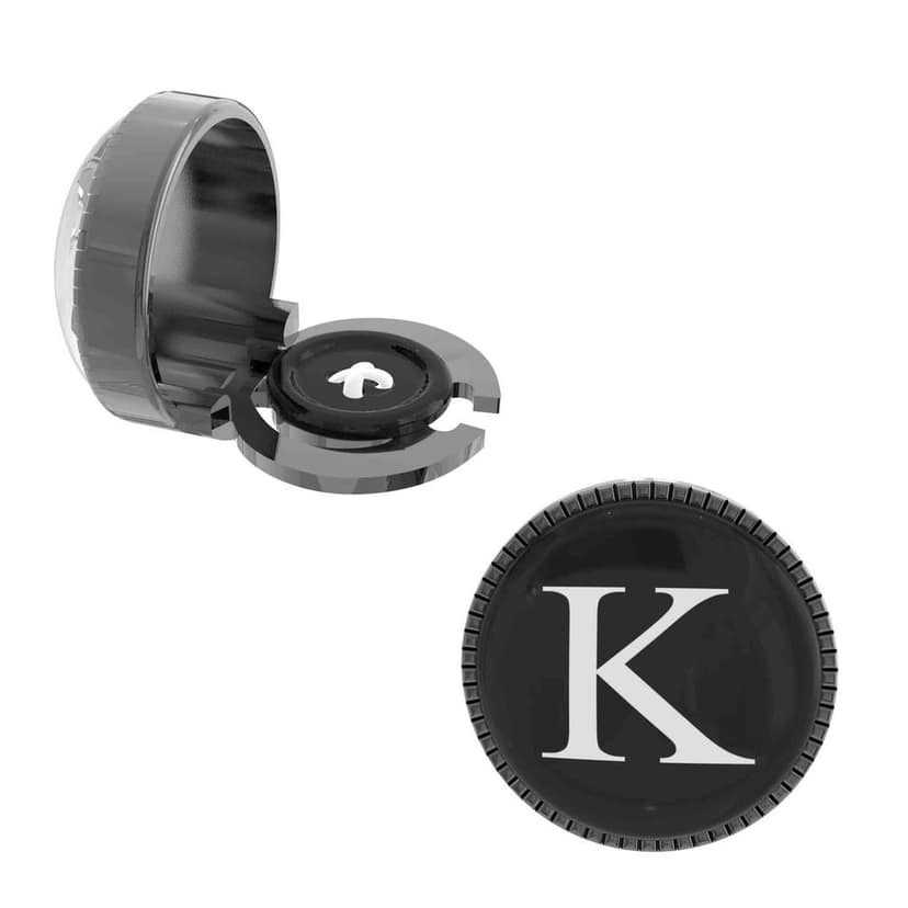 The Smart Buttons - Shirt Button Cover Cufflinks for Men - Personalized Initials - K view 7