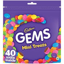CADBURY GEMS MINIS 142.02GM PKT