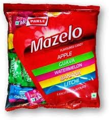 Parle Mazelo Assorted Candies - Litchi, Watermelon, Banana, Guava & Apple, 198 G