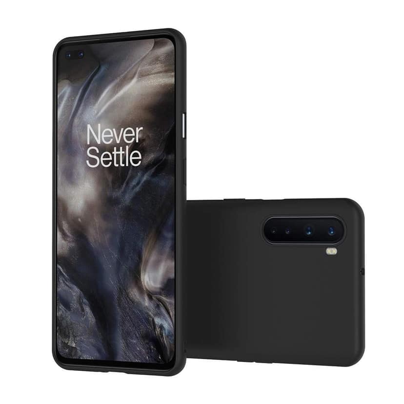 AICEK Case Compatible for OnePlus Nord, Black Silicone Cover for OnePlus Nord Black Case (6.44 inch) view 5