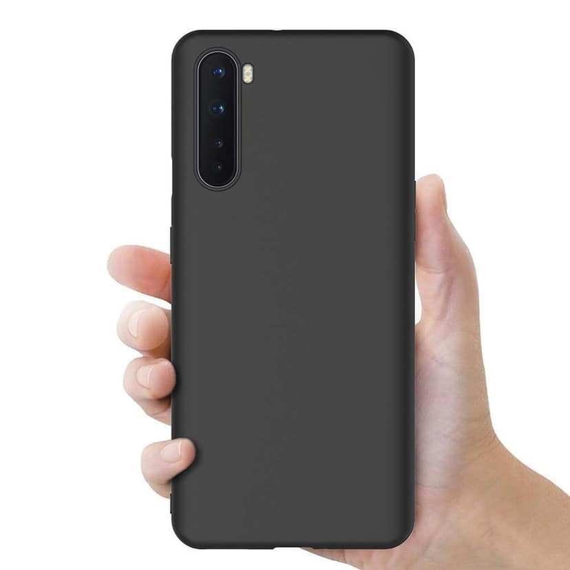 AICEK Case Compatible for OnePlus Nord, Black Silicone Cover for OnePlus Nord Black Case (6.44 inch) view 7