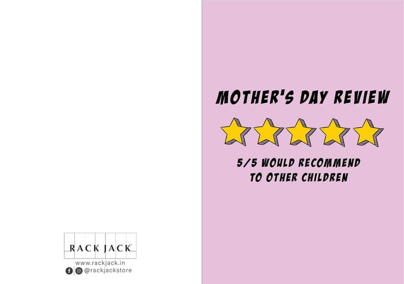 Rack Jack mother's day funny greeting card - mothers day review view 2