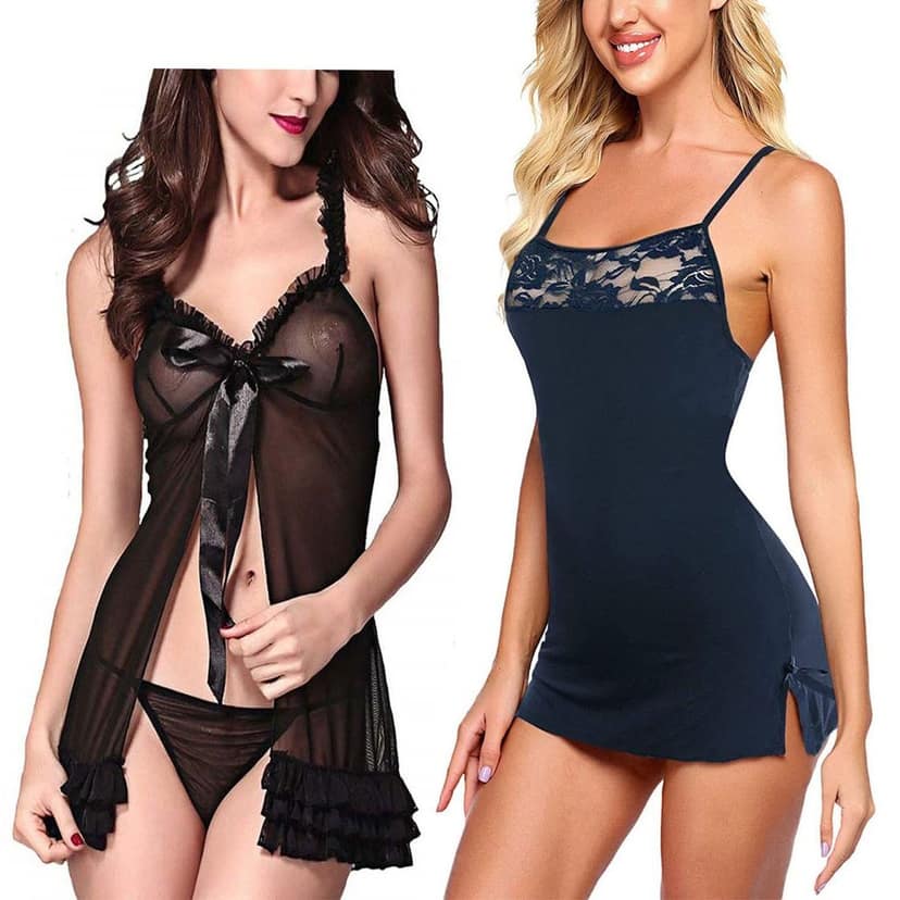 Babydoll Nightdress with panty Combo Pack 2 view 6