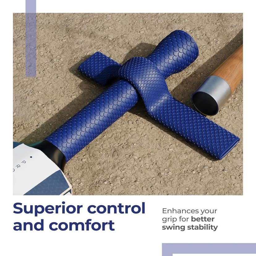 VR3 INTERNATIONAL | Bat Grip| Ring Texture | Ergonomic Design | Easy Wrap | Soft Rubber Grip for Better Cricket Swing | Durable, Bat Grip for All Cricket Players view 2