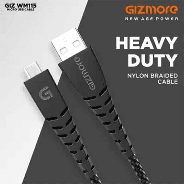 GIZMORE GIZ WM115 2.4A Heavy Duty USB cable view 3