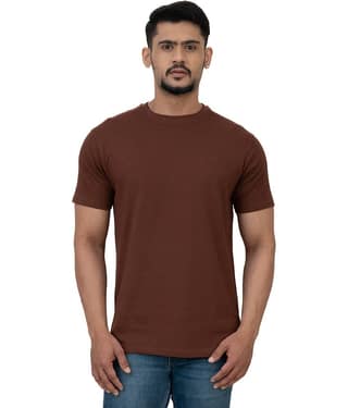 Cotstyle Pack of 1 Cotton Regular Fit Men's T-Shirt ( Brown )