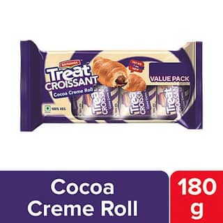 BRITANNIA TREAT CROISSANT CREME ROLL 180GM