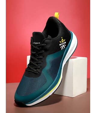 Cult Speedster Black Men's Sports Running Shoes
